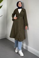 Vêtements hijab KAKI TRENCH EN DAIM T 6426