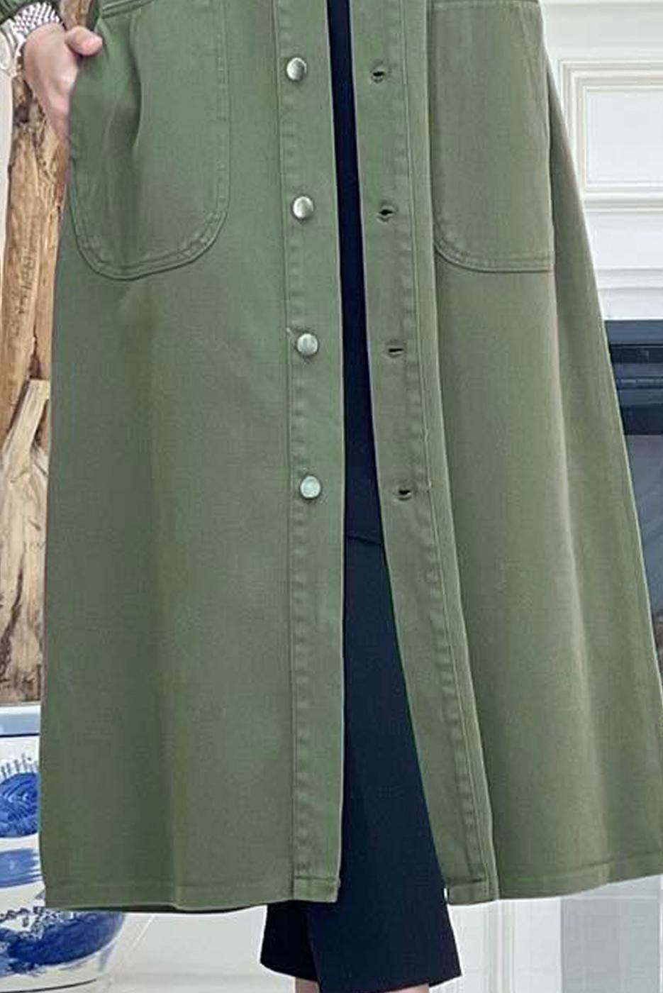 Vêtements hijab KAKI TRENCH-COAT BOUTONNÉ T 7086