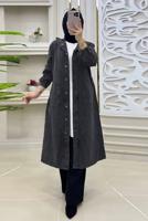 Vêtements hijab GRIS TRENCH-COAT BOUTONNÉ T 7086