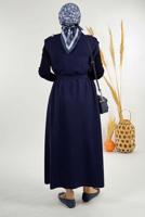 Vêtements hijab BLEU MARINE GILET EN MAILLE T 10381