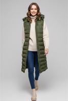 Tesettür giyim HAKİ KAPÜŞONLU ŞİŞME YELEK T 5819