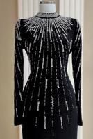 Hijab clothing BLACK GEM DETAILED EVENING DRESS T 2563