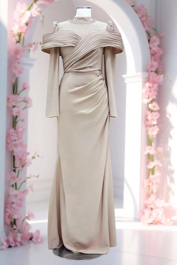 Tesettür giyim  T 4663 AH YAKASI TAŞLI ABİYE