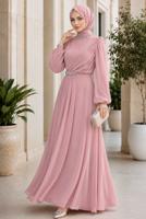 Hijab clothing POWDER CHIFFON EVENING DRESS T 6363