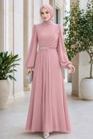 Hijab clothing POWDER CHIFFON EVENING DRESS T 6363