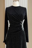 Tesettür giyim SİYAH TAŞ DETAYLI ABİYE ELBİSE T 8931