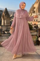 Vêtements hijab ROSE ROBE DE SOIRÉE DÉTAIL CAPE T 9764