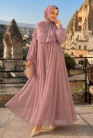 Vêtements hijab ROSE ROBE DE SOIRÉE DÉTAIL CAPE T 9764