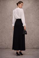 Tesettür giyim BEYAZ FIFIR DETAYLI BLUZ T 5826