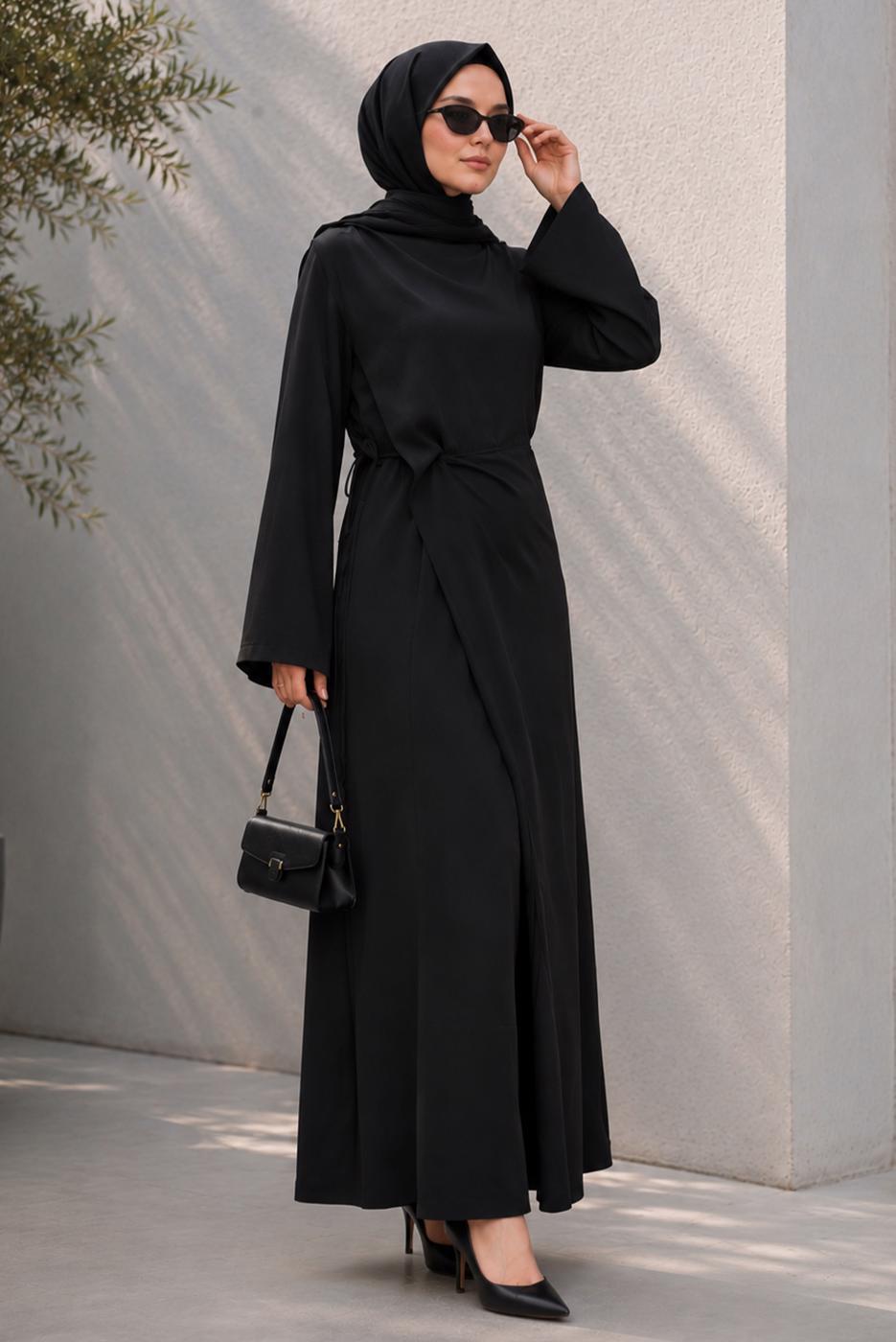Hijab clothing BLACK TIED JUMPSUIT T 5136