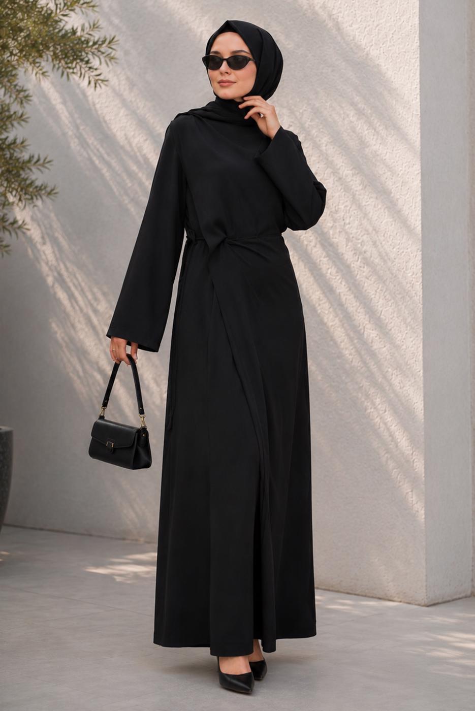 Hijab clothing BLACK TIED JUMPSUIT T 5136