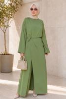 Hijab clothing GREEN TIED JUMPSUIT T 5136