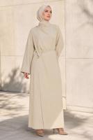 Hijab clothing BEIGE TIED JUMPSUIT T 5136