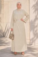 Hijab clothing BEIGE TIED JUMPSUIT T 5136