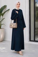 Hijab clothing NAVY BLUE TIED JUMPSUIT T 5136