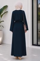 Hijab clothing NAVY BLUE TIED JUMPSUIT T 5136