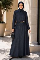 Vêtements hijab BLEU MARINE ENSEMBLE ROBE EN JEAN T 8433