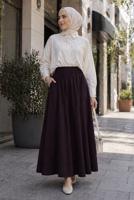 Vêtements hijab PRUNE JUPE EN COTON AVEC POCHES T 5433