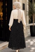 Vêtements hijab NOIR JUPE EN MOUSSELINE À POIS T 6765