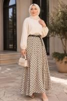 Vêtements hijab BEIGE JUPE EN MOUSSELINE À POIS T 6765