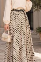 Vêtements hijab BEIGE JUPE EN MOUSSELINE À POIS T 6765