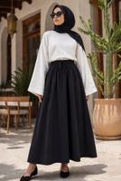 Vêtements hijab NOIR JUPE EN POPELINE À POCHES T 9502