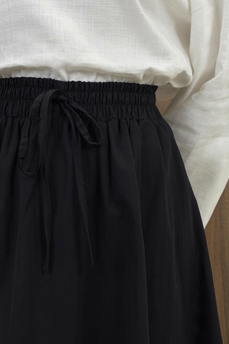 Vêtements hijab NOIR JUPE EN POPELINE À POCHES T 9502