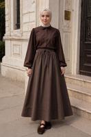 Vêtements hijab BRUN JUPE EN POPELINE À POCHES T 9502