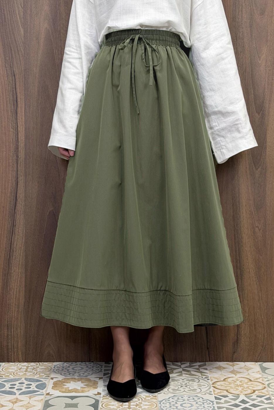 Vêtements hijab VERT JUPE EN POPELINE À POCHES T 9502