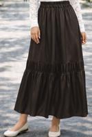 Hijab clothing BROWN ELASTIC WAIST SKIRT T 95606