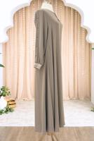 Tesettür giyim VİZON FERMUARLI FERACE T 0200