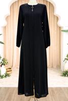 Vêtements hijab NOIR ABAYA DÉTAILLÉE DE GEMME T 5100