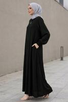 Vêtements hijab NOIR ABAYA ZIPPÉE T 5200