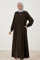 Vêtements hijab BRUN ABAYA ZIPPÉE T 5200