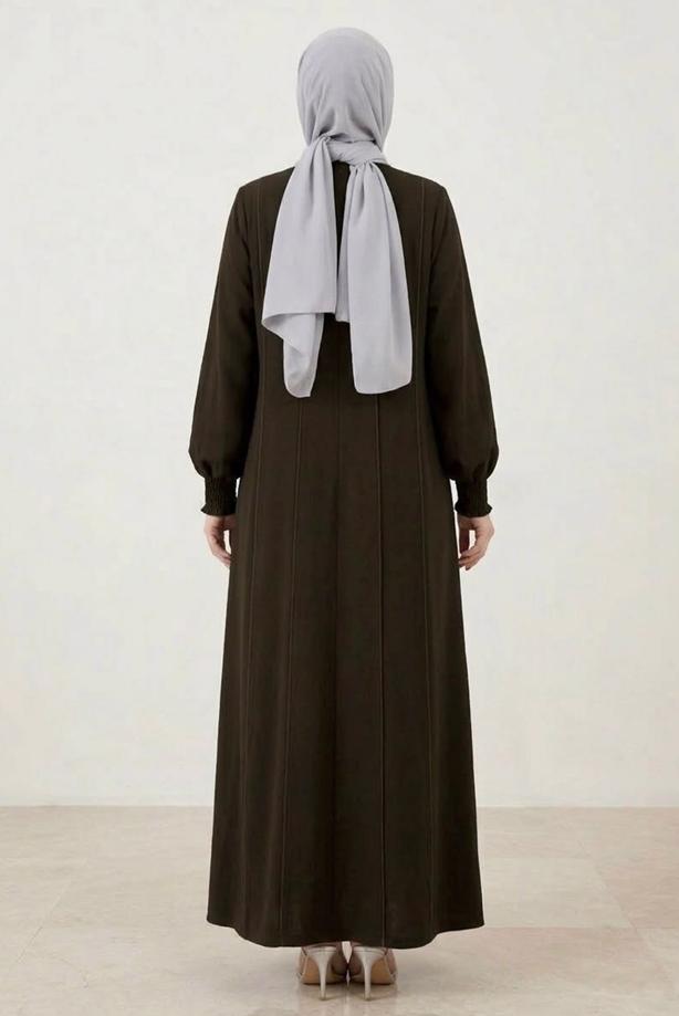 Vêtements hijab BRUN ABAYA ZIPPÉE T 5200 - TRENDTESETTÜR