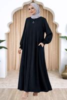 Vêtements hijab BLEU MARINE ABAYA ZIPPÉE T 5200