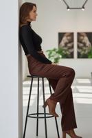 Tesettür giyim KAHVE KEMERLİ PALAZZO PANTOLON T 30051