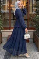 Vêtements hijab BLEU MARINE ENSEMBLE JUPE CEINTURÉE T 2922