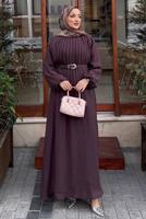 Vêtements hijab PRUNE ENSEMBLE JUPE CEINTURÉE T 2922