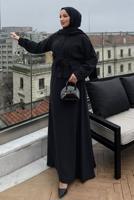 Vêtements hijab NOIR ENSEMBLE JUPE CEINTURÉE T 4722