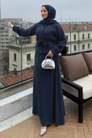 Vêtements hijab BLEU MARINE ENSEMBLE JUPE CEINTURÉE T 4722