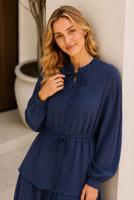 Hijab clothing NAVY BLUE BELTED SKIRTED SUIT T 4733