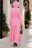 Vêtements hijab ROSE ENSEMBLE JUPE CEINTURÉE DÉTAILLÉE DE GEMMES T 5675