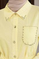Vêtements hijab JAUNE ENSEMBLE JUPE CEINTURÉE T 7890