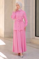 Vêtements hijab ROSE ENSEMBLE JUPE CEINTURÉE T 7890