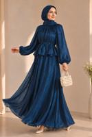 Vêtements hijab BLEU MARINE ENSEMBLE JUPE NOUÉE T 8431