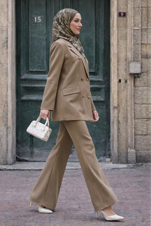 Vêtements hijab VISON ENSEMBLE PANTALON CROISÉ T 0302 - TRENDTESETTÜR