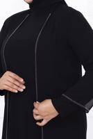 Tesettür giyim SİYAH PANTOLONLU ABİYE TAKIM T 2831