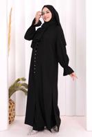 Hijab clothing BLACK SHAWL DETAILED PANTSUIT T 4108