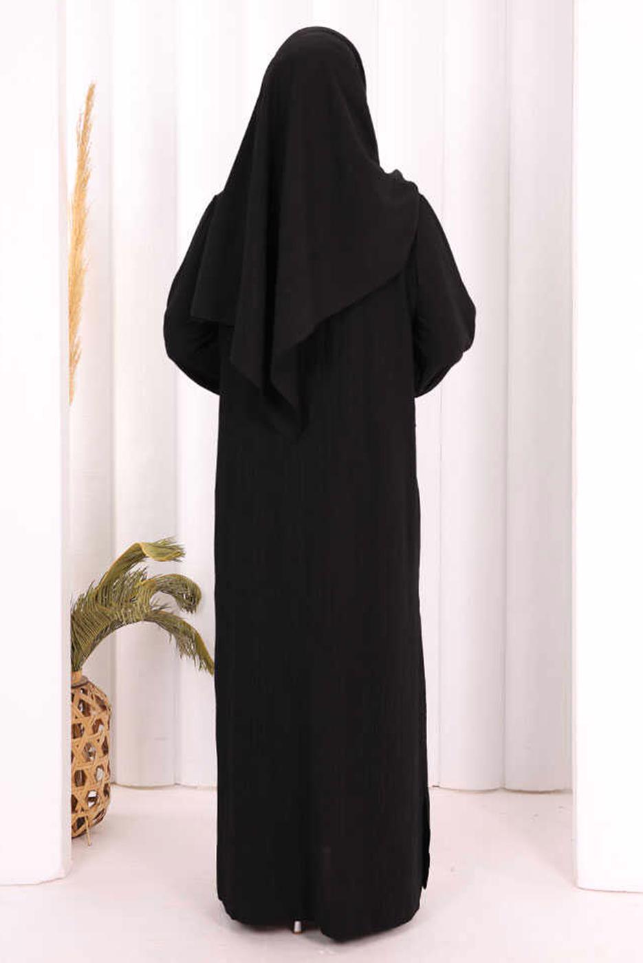 Hijab clothing BLACK SHAWL DETAILED PANTSUIT T 4108